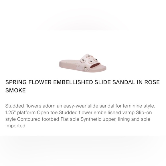 KATE SPADE SPRING FLOWER EMBELLISHED SLIDE SANDAL - Picture 11 of 13